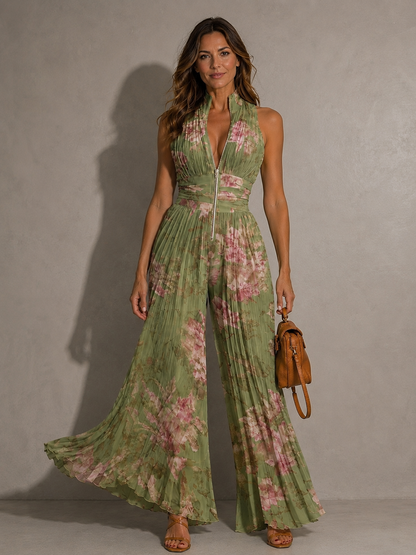Talia | Mono Floral con Cremallera
