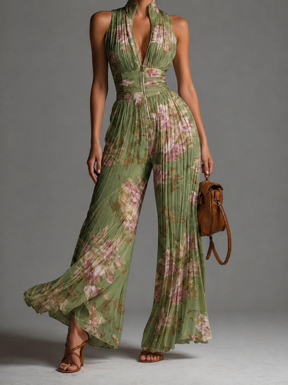 Talia | Mono Floral con Cremallera