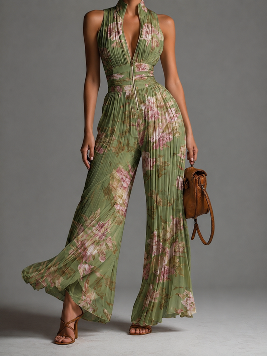 Talia | Mono Floral con Cremallera