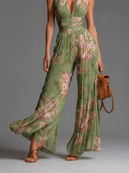 Talia | Mono Floral con Cremallera