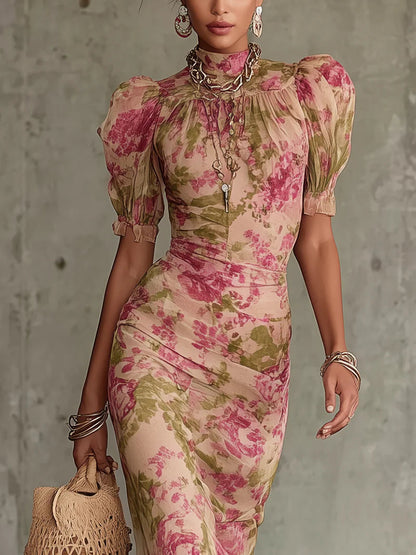 Rosalind | Vestido Vintage con Mangas Abullonadas