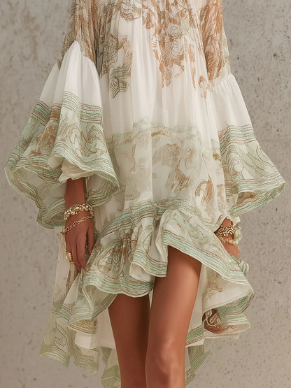 Cosette | Vestido a Rayas con Volantes