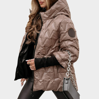 Christina™ | Chaqueta con capucha estilo patchwork
