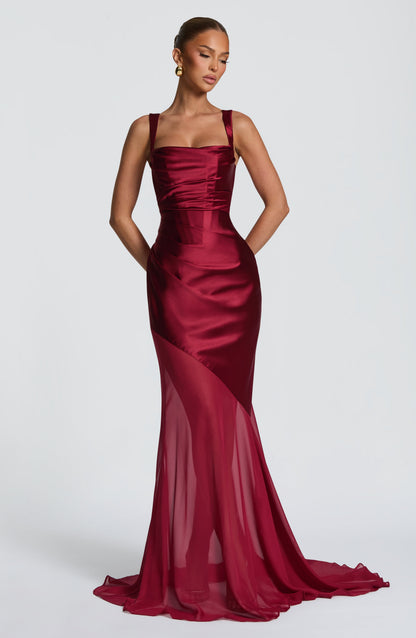 Vestido Eliza - Borgoña