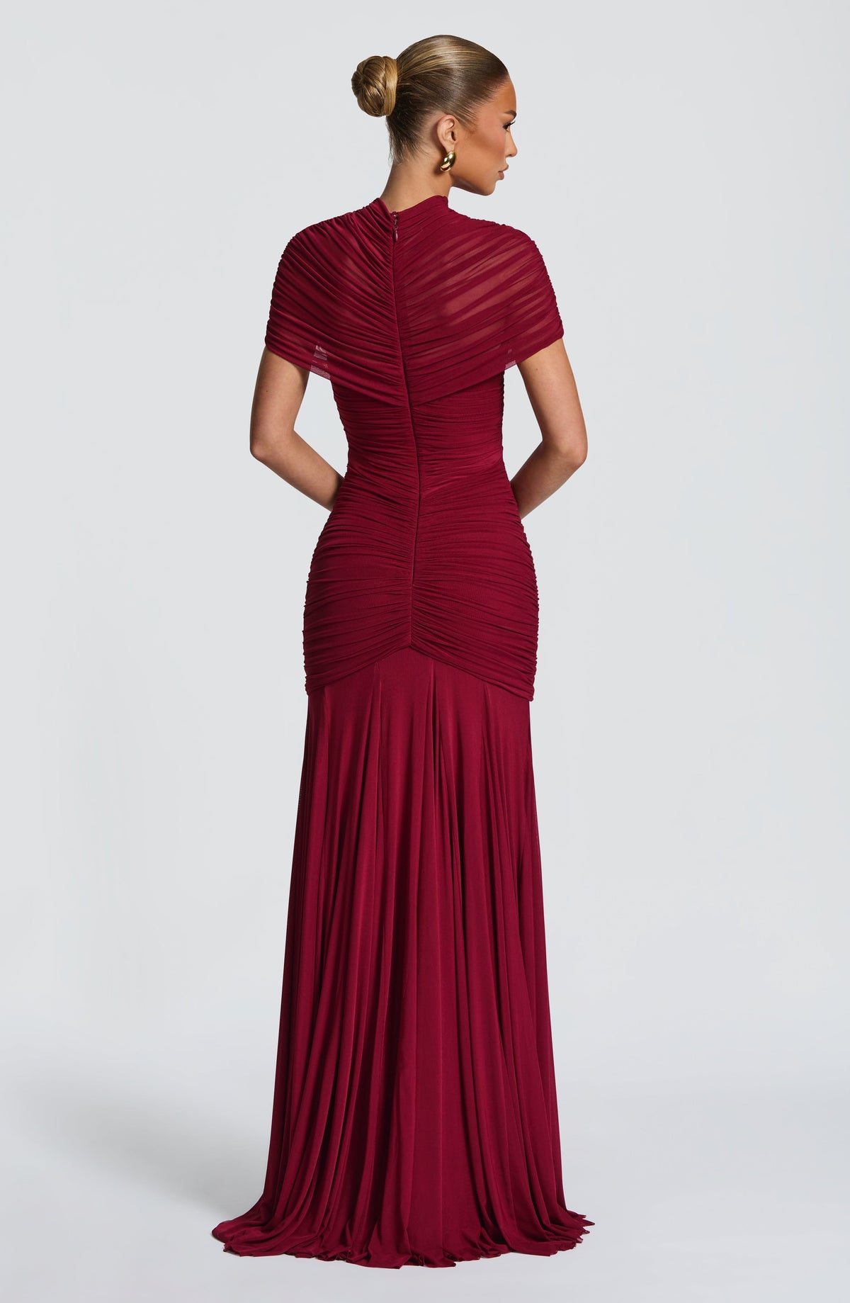 Vestido largo Jaya - Borgoña