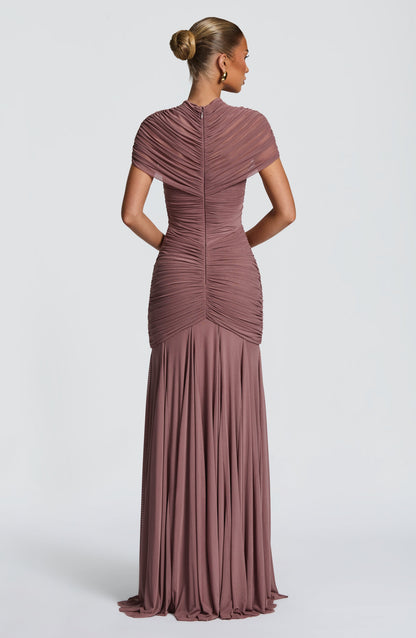 Vestido largo Jaya - Rosa empolvado