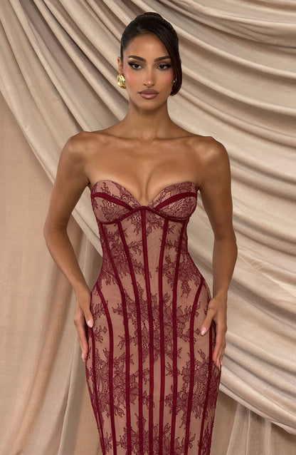 Vestido Maxi Sian - Burdeos