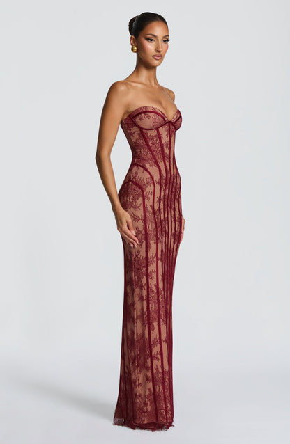 Vestido Maxi Sian - Burdeos