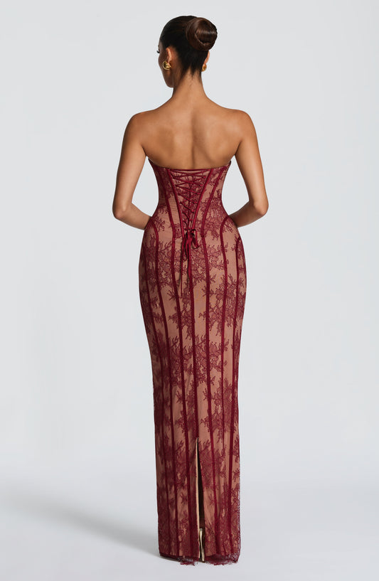 Vestido Maxi Sian - Burdeos