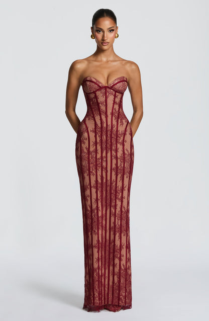 Vestido Maxi Sian - Burdeos