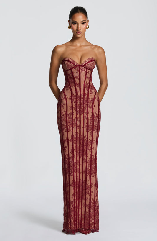 Vestido Maxi Sian - Burdeos