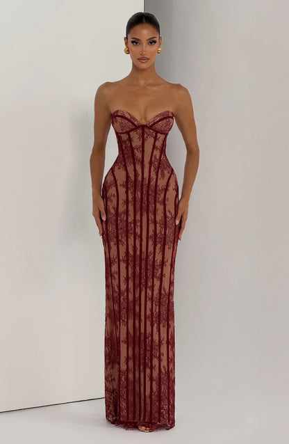 Vestido Maxi Sian - Burdeos