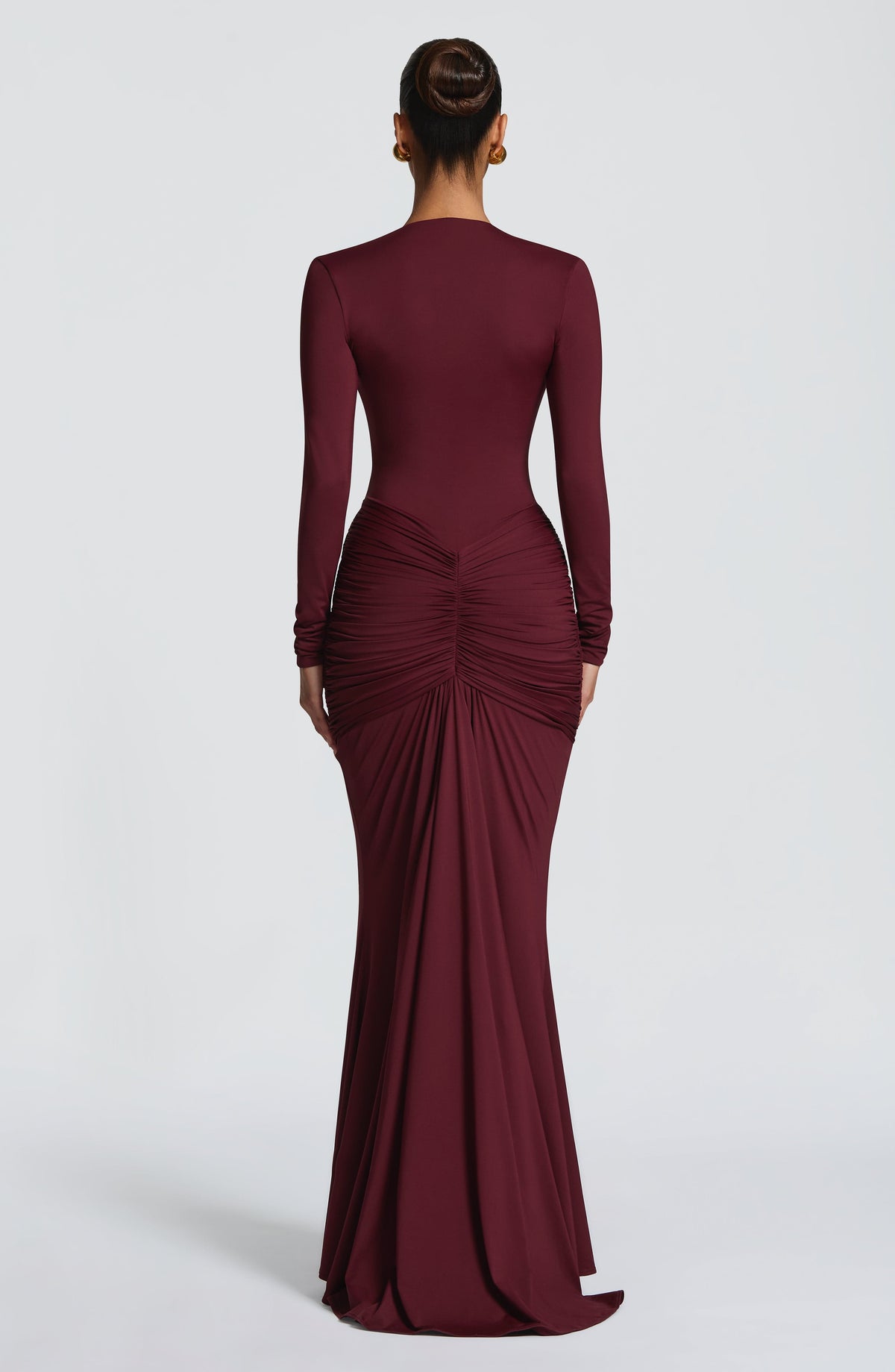 Vestido largo Tara - Lacado cereza